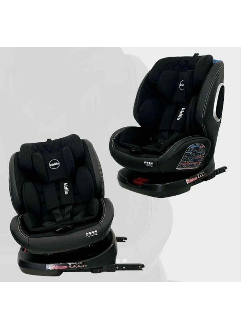 Kidilo Car Seats for Babies – Baby Car Seat – Grow Together up to 12 Years – Recliner – UPF 50+ – Triple Protection – Booster