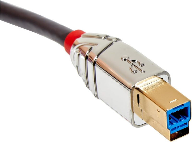 ليندا LINDY 36661 كابل USB 3.0 من النوع A إلى B، خط كرومو - رمادي، 1 متر - Image 4