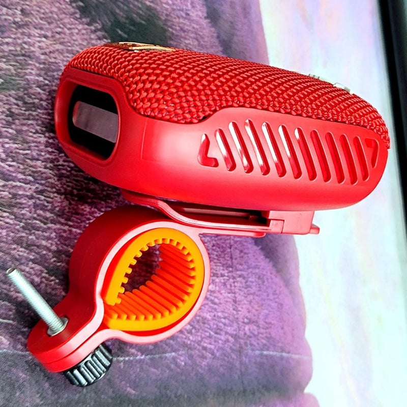 Wisoqu Speaker, Hands Calls Answering Portable Waterproof Speaker for Cycling Hiking, Long Battery Life, Compact and Stylish Portable Design (Red) - Image 3