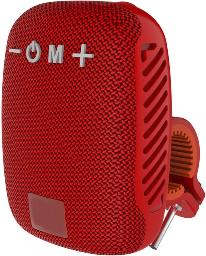 Wisoqu Speaker, Hands Calls Answering Portable Waterproof Speaker for Cycling Hiking, Long Battery Life, Compact and Stylish Portable Design (Red) - Image 1