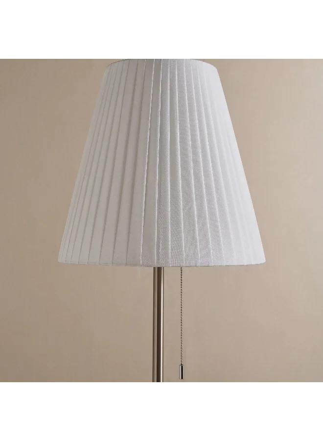 Home Box Haskett Lynee Metal Floor Lamp with Pleated Shade and Pull Chain Dimmer Switch - 155 cm