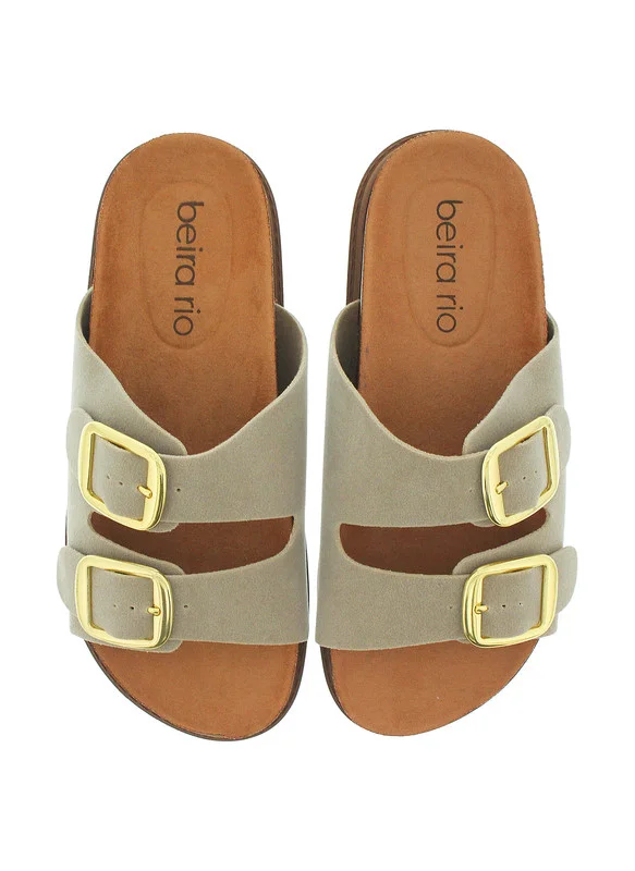 Beira Rio OFF WHITE Beira Rio Ladies Flat Sandals Off White | Made In Brazil for Women | Best Price UAE