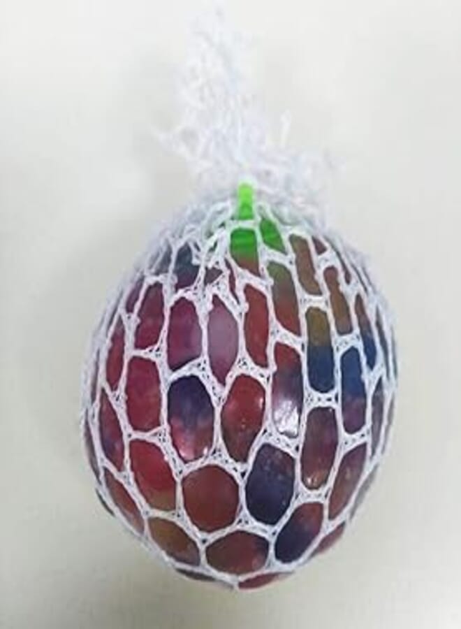 Children toy flash light built-in squishy mesh slime balls magic squeeze grape soft rubber anti stress toy stress relief toys