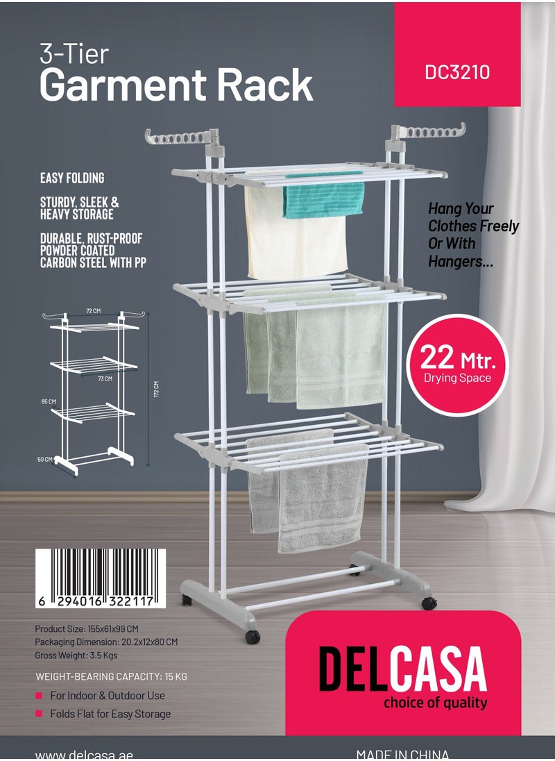 Delcasa 3Tiers Garment Rack Cloth Dryer Multi Purpose Cloth Drying Stand - pzsku/Z3494A1A24F40B8BBA0D8Z/45/_/1733381813/40bd28a3-10ee-47e6-bb6c-4d3b563de67f