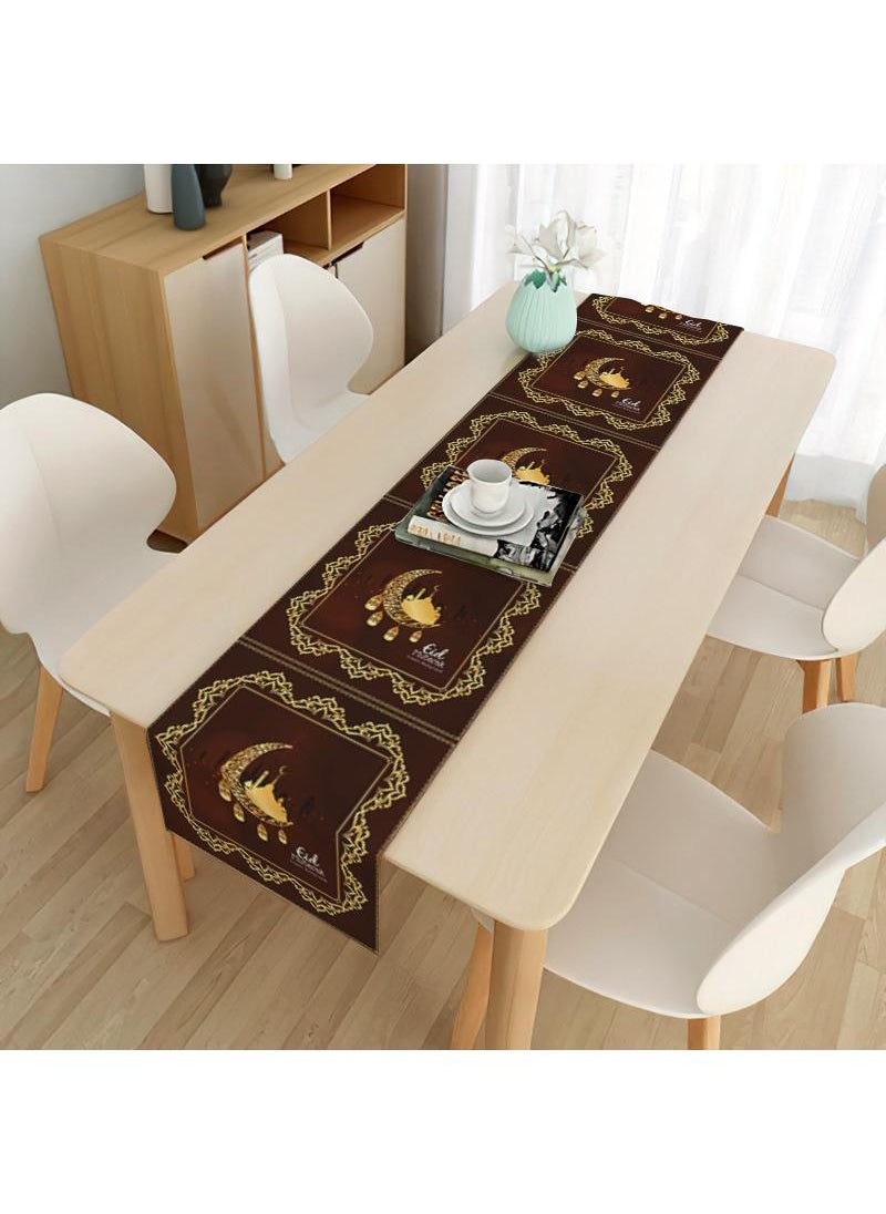 General - Eid Mubarak Table Flag Table Runner Ramadan Kareem Table Decorations  Ramadan Decor Sets For Dining Supply - Image 1