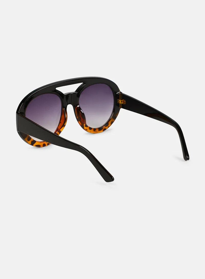 Haute Sauce Polarized Full Rim Shield Sunglasses For Women