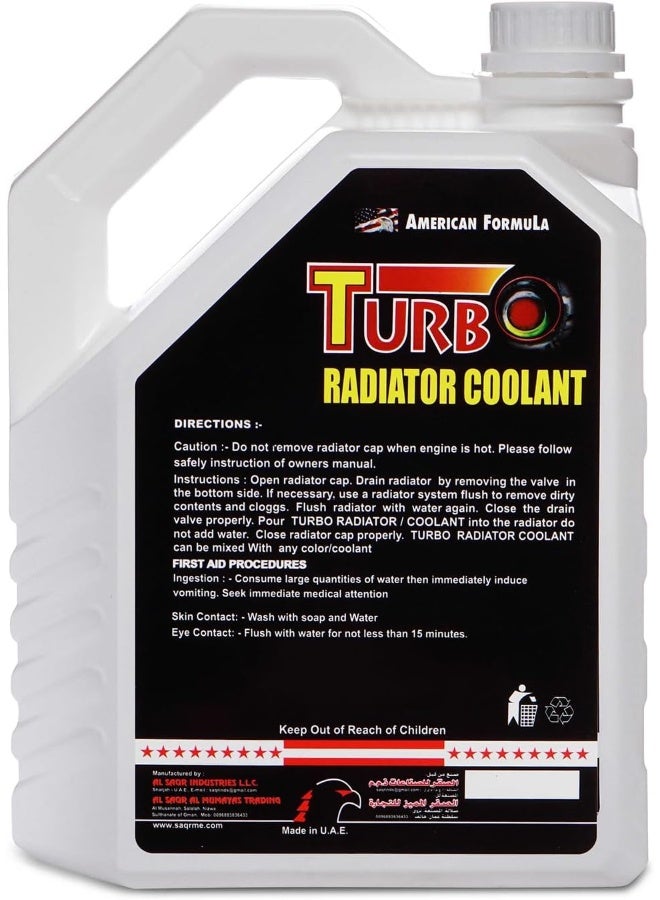 Turbo Radiator Coolant Red 4 Ltr - High-Performance Antifreeze, Engine Cooling & Corrosion Protection for All Vehicles - Ready to Use, All-Weather Formula - Image 2