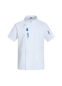 NIBEMINENT Breathable Summer Chef Overalls Short Sleeve Men's Thin Dining Hotel Restaurant Restaurant Canteen Hot Pot Kitchen Work Clothes  - Image 1