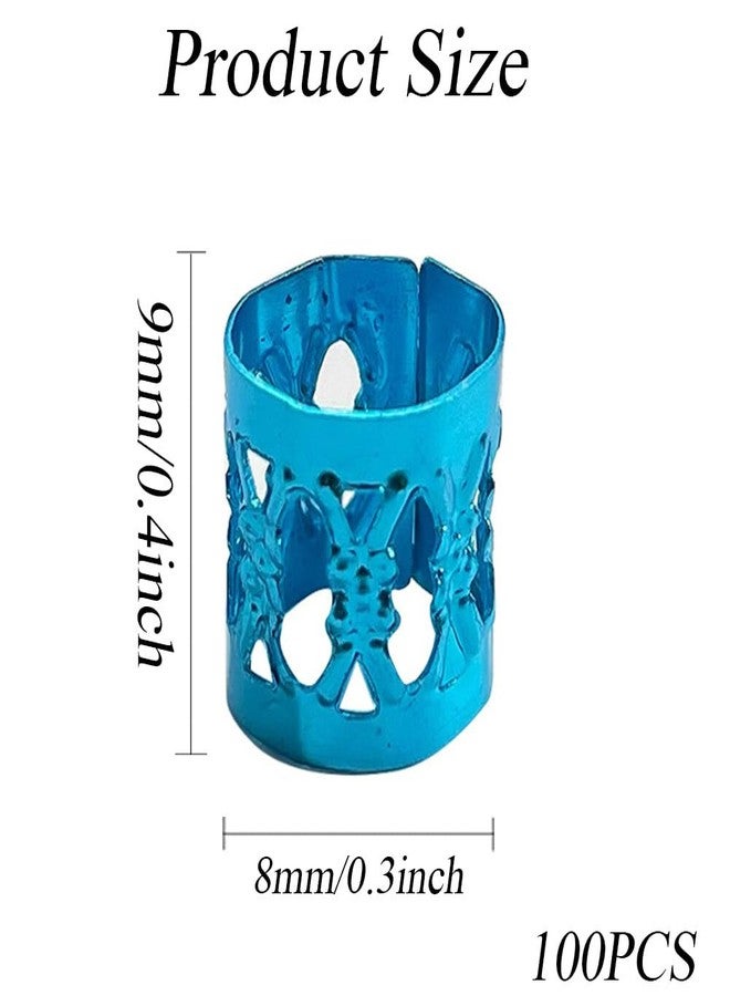 Elandy 100Pcs Aluminum Multi-Color Dreadlocks Beads Hair Braid Rings Clips Hair Jewels for Braids Hair Decorations Metal Cuffs(Random Color) - Image 2