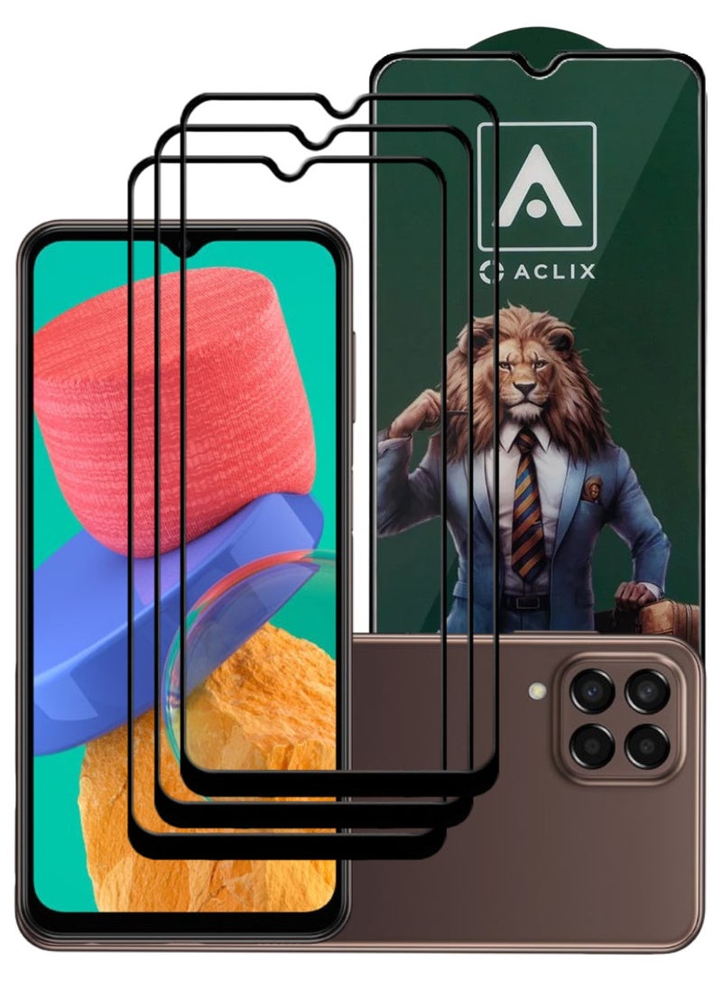 ACLIX 3 Pieces Antistatic ESD Dustproof Premium Quality High Definition Tempered Glass Screen Protector Designed For Samsung Galaxy M33 - Image 1
