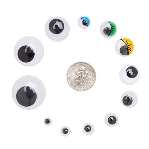 Decora 6Mm Round Wiggly Toy Eye With Self-Adhesive 1000 Pieces - Image 2