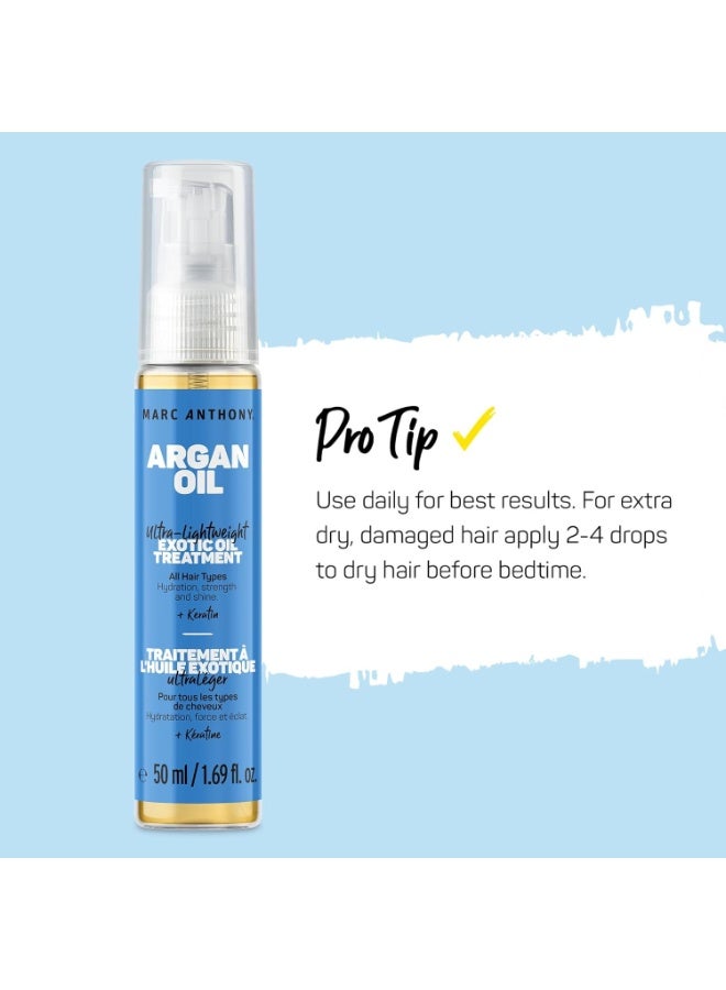 مارك أنتوني زيت الأرغان الخفيف لعلاج الشعر الغريب، غني بزيت الأرغان 50 مل - Image 3