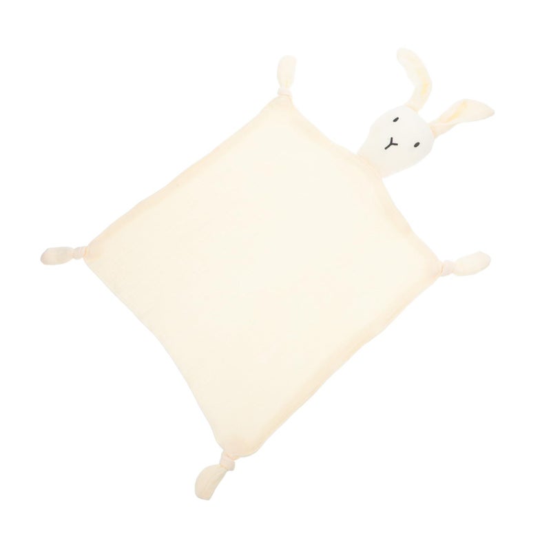Muslin Cotton Security Blanket with Bunny Design Soft Breathable for Newborns - Image 2