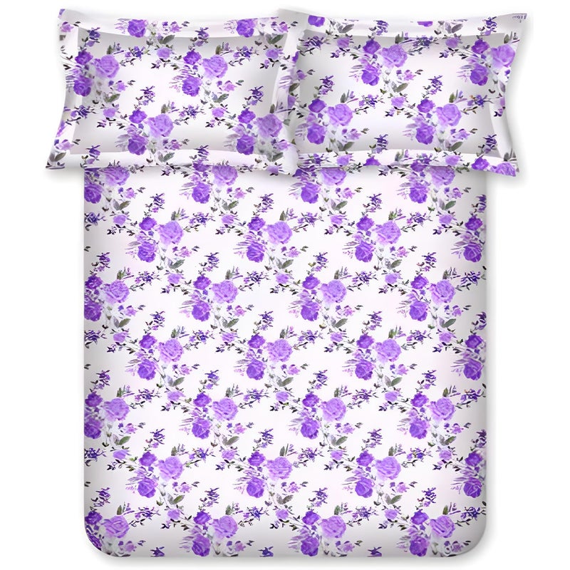 Bombay Dyeing Cardinal Collection King Size Bedsheet 120 TC, 100% Pure Cotton Premium Bedsheet with 2 Pillow Covers | 2.74 M X 2.74 M | - Image 1