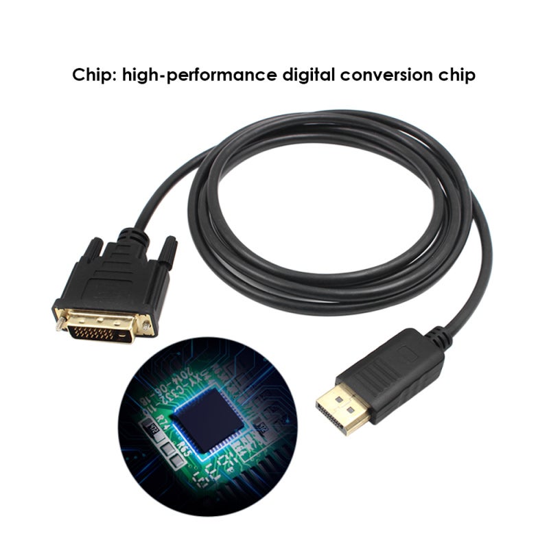 DP to DVI Adapter Male to Male 1080P - Lossless Signal DisplayPort to DVI Cable - Gold-Plated Connectors for Monitor Projector Displays - Image 5
