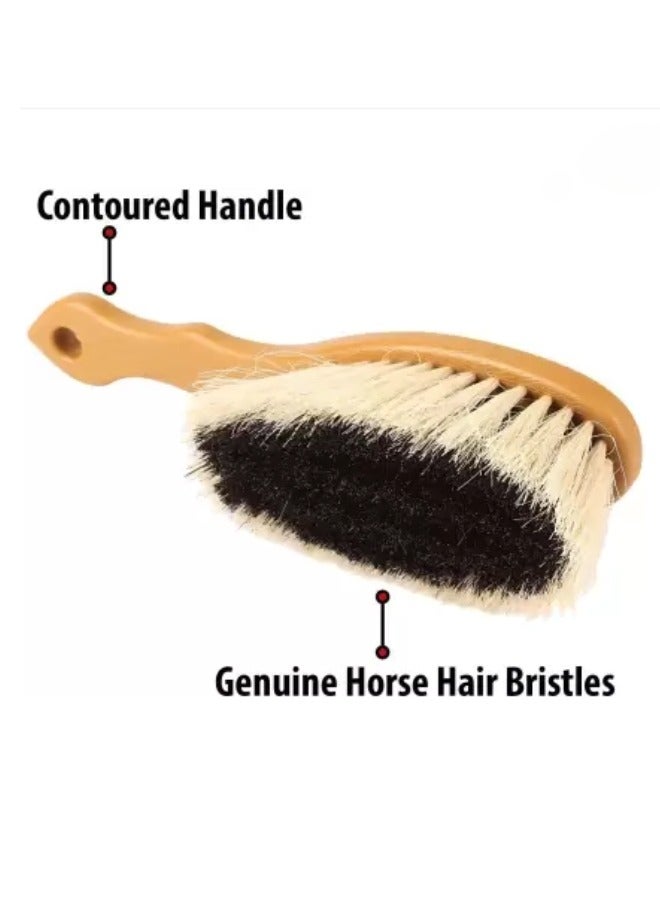 Happy Home Fabric Clothes Cleaning Brush & Lint Remover – Dry Garment Brush with 100% Natural Horsehair Bristles – Gentle Dust, Lint and Dirt Removal for Clothes, Curtains and Upholstery – Deep Cleaning Clothing Brush with Hanging Loop – Brown - Image 3