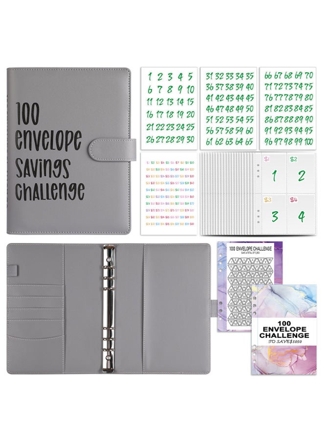 HONGYANG Envelope Challenge Binder Couple's 100-day Challenge Saving Savings Hand Account Notebook - Image 1