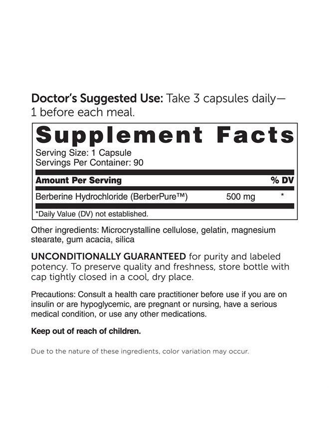 Berberine Supplement | 1,500mg Per Daily Serving | 30 Day Supply