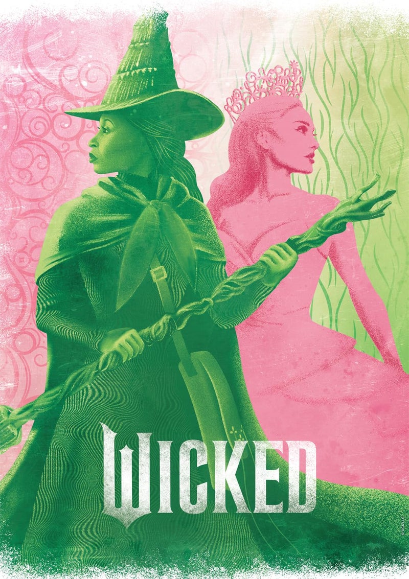 Buffalo Games - Wicked - Pink Goes Good with Green - 500 Piece Jigsaw Puzzle for Adults -Challenging Puzzle Perfect for Game Nights - Finished Size is 21.25 x 15.00 - Image 1
