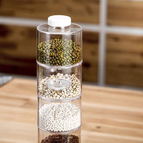 Ostin 6PCS Seasoning Box Clear Acrylic Spice Pots Storage Container Jars Stackable Spice Tower Racks Transparent Seasoning Cans Kitchen Tools - Image 2