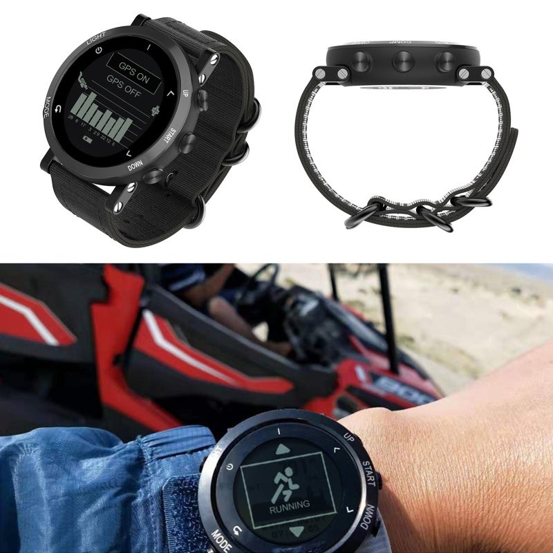 SUNROAD GPS Watch: 5ATM Waterproof, Nylon Band, Built-In GPS & Compass - Real-Time Heart Rate Monitoring, Multiple Exercise Modes Fitness Tracker for Outdoor Sports, Triathlon Training - Image 4