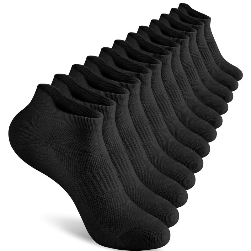 Walifrey Ankle Socks for Women, 6 Pairs Low Cut Athletic Socks for Women Running ï¼ˆBlack 9-11 - Image 1