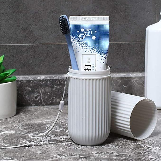 HISELL HISELL Capsule Shape Travel Toothbrush Case Cover Holder Portable Toothbrush Toothpaste Storage Box Container Multipurpose Bathroom Organizer Accessories Random Color Pack of 2  - Image 5
