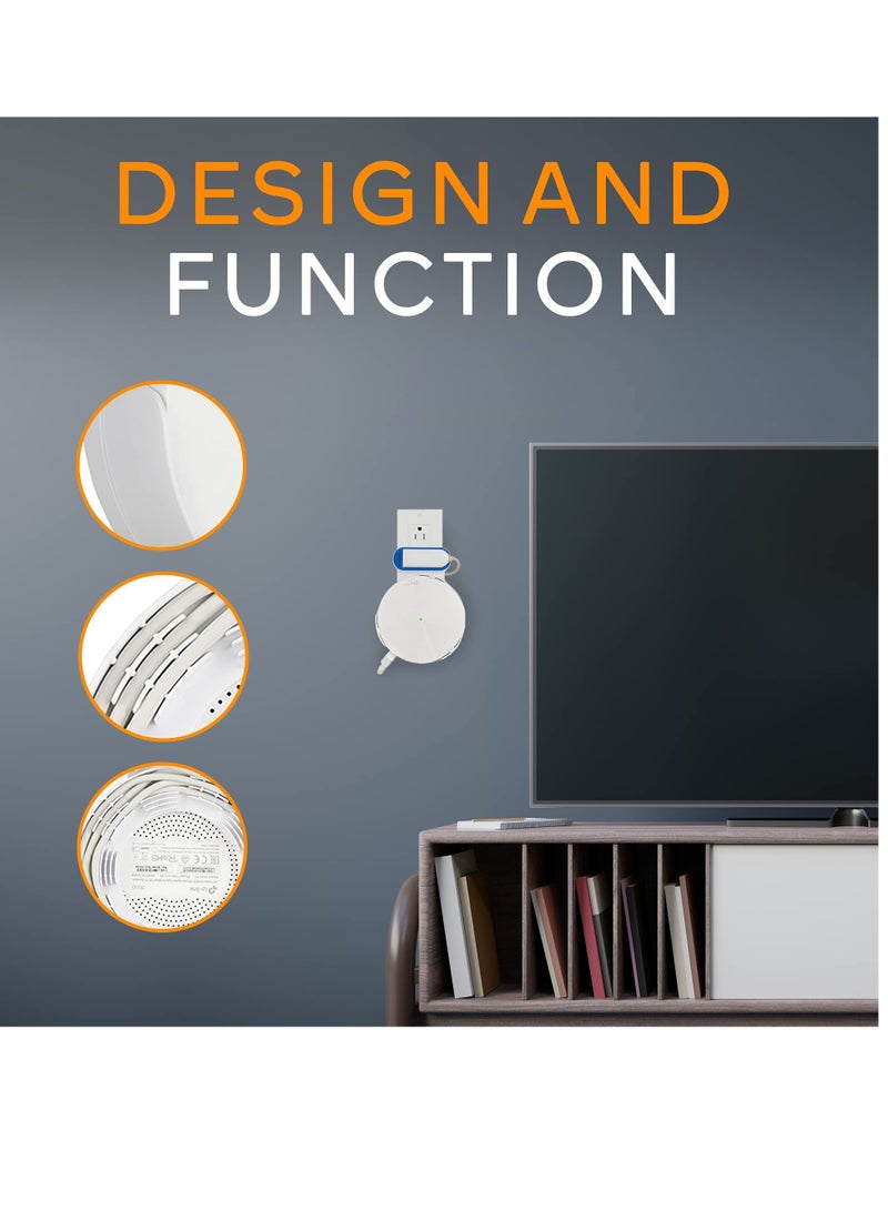 Wall Mount Bracket for WiFi Router, Easy-to-Install Deco Holder Cable and Power Line Storage Boxes for Tp Link Deco M5, Without Messy Wires or Screws, White - Image 4