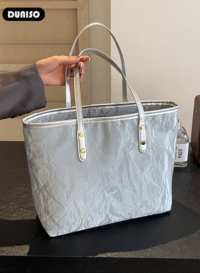DUNISO Women's Shoulder Tote Bag Faux Leather Handbag for Women Large Capacity Messenger Fashionable Travel Crossbody Bag for Ladies Girls College Students  - Image 5