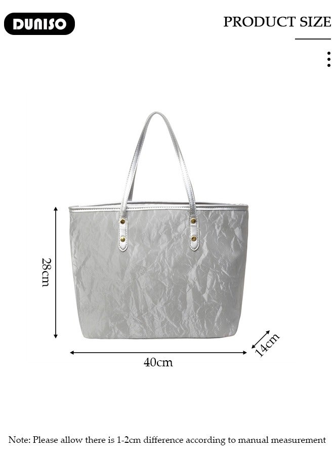 DUNISO Women's Shoulder Tote Bag Faux Leather Handbag for Women Large Capacity Messenger Fashionable Travel Crossbody Bag for Ladies Girls College Students  - Image 4