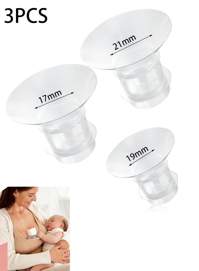 KANGLI 3 PCS Breast Milk Pump Inserts Breast Converter Practical Breast Pump Replacement 17mm 19mm 21mm - Image 1