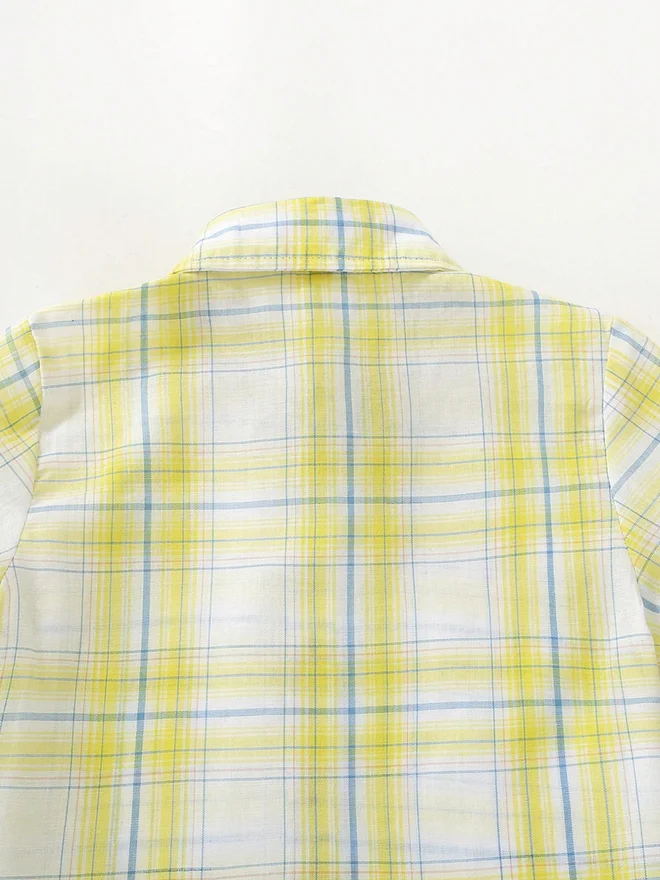 Take Two  Yellow Checked Short Sleeve Shirt for Men | Best Price UAE