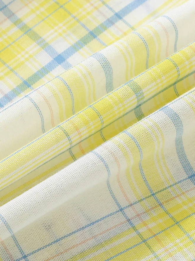 Take Two  Yellow Checked Short Sleeve Shirt for Men | Best Price UAE
