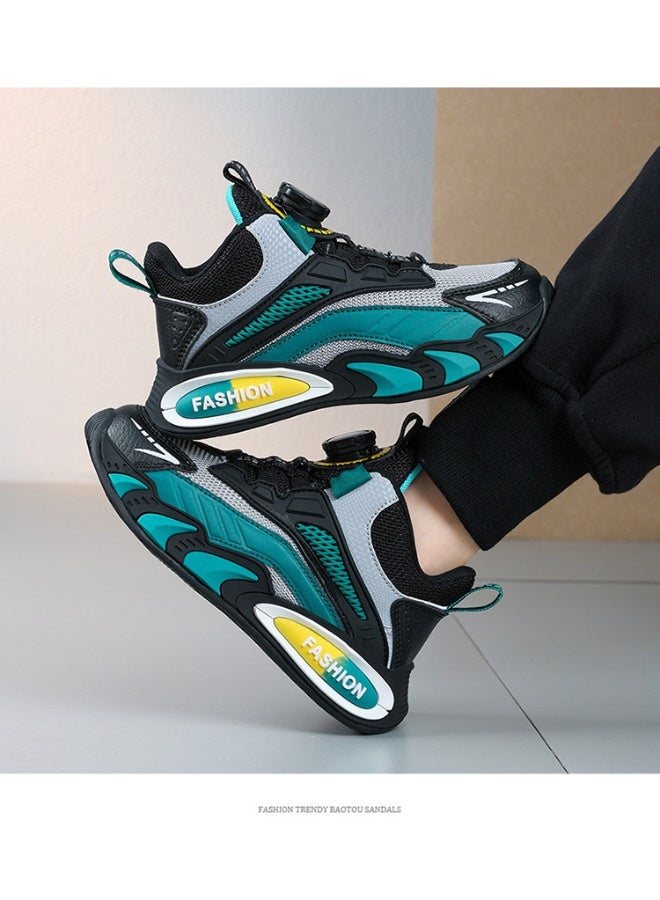 NIBEMINENT Spring Autumn Sport Shoes Boys Children's Rotating Buckle Shoes Summer Basketball Shoes Breathable - Image 2