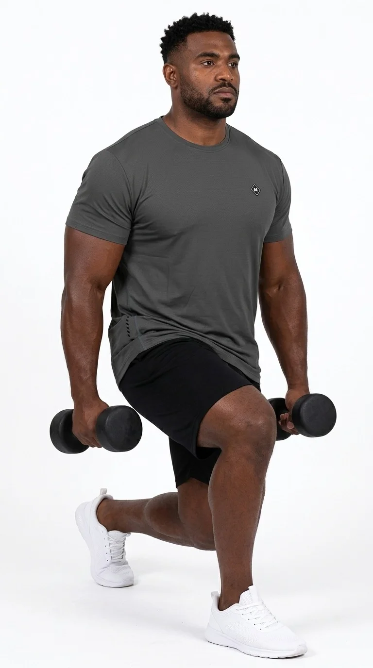 Moveletix Green Men's Plus Size Training Short Sleeve T-Shirt Green for Men | Best Price UAE