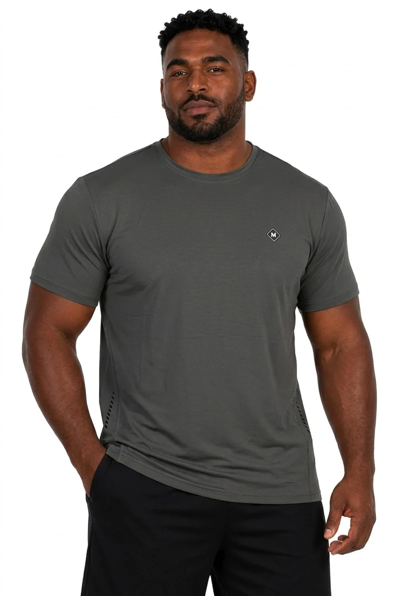 Men's Plus Size Training Short Sleeve T-Shirt Green