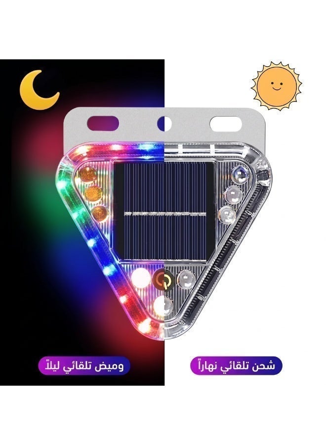 مِصباح تحذير وسلامة شبه متجانس من الطاقة الشمسية مع قاعدة مغناطيسية، ومستشعر تلقائي للإضاءة النهارية والليلية، ومِصباح علامة أمان ملون بضوء LED مقاوم للماء، لاستخدامه على الدراجات النارية، وشاحنات التتبع، وشاحنات الشحن، ومِصباح تحذير خلفي يعمل بالطاقة الشمسية دون كابلات، مضاد للتصادم - Image 5