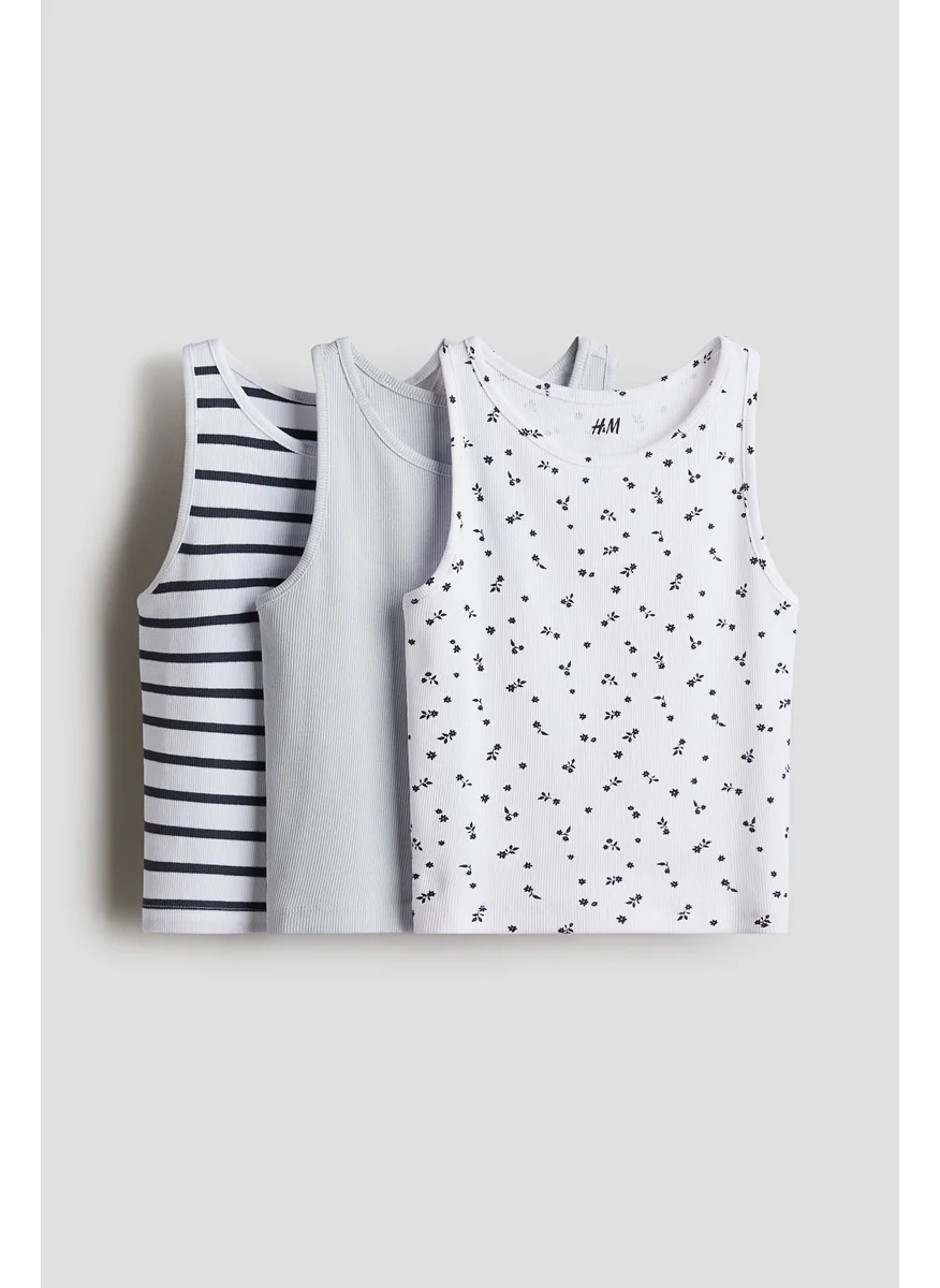 H&M 3-Pack Cotton Vest Tops