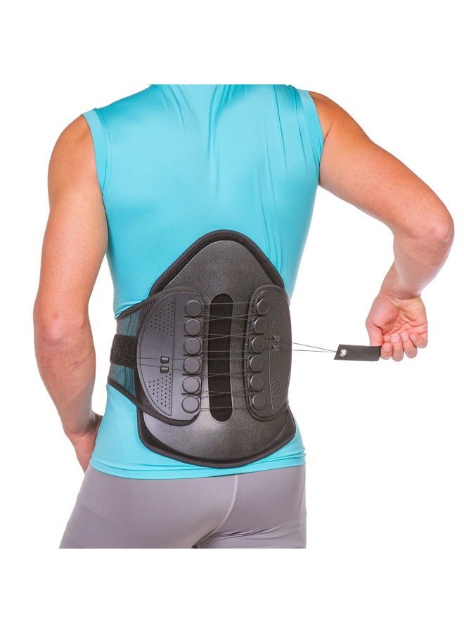 BraceAbility Lumbar Decompression Back Brace - Adjustable Semi-Rigid Lumbosacral Corset Belt for Discectomy, Laminectomy, Disc Injury, Back Muscle Spasms, Pre and Post Spine Surgery Protection (Large) - Image 1