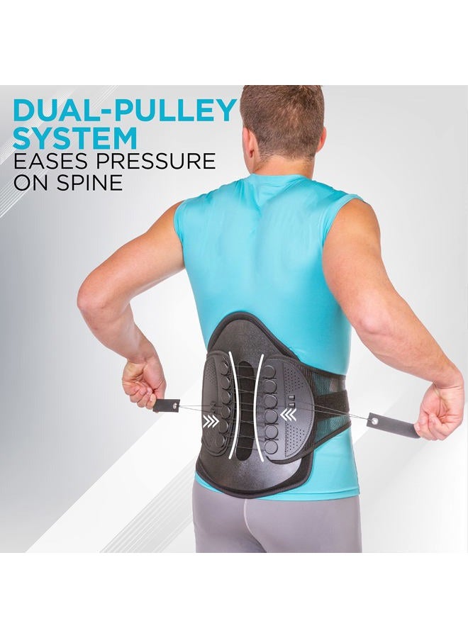 BraceAbility Lumbar Decompression Back Brace - Adjustable Semi-Rigid Lumbosacral Corset Belt for Discectomy, Laminectomy, Disc Injury, Back Muscle Spasms, Pre and Post Spine Surgery Protection (Large) - Image 3