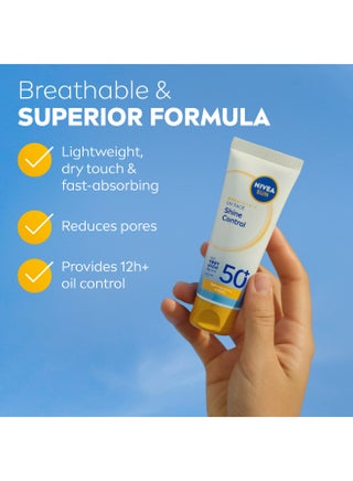 سن يو في للوجه للتحكم في اللمعان مع حماية SPF50، 40 مل، واقي شمس مات، يقلل المسام ويتحكم في الزيت - view 4