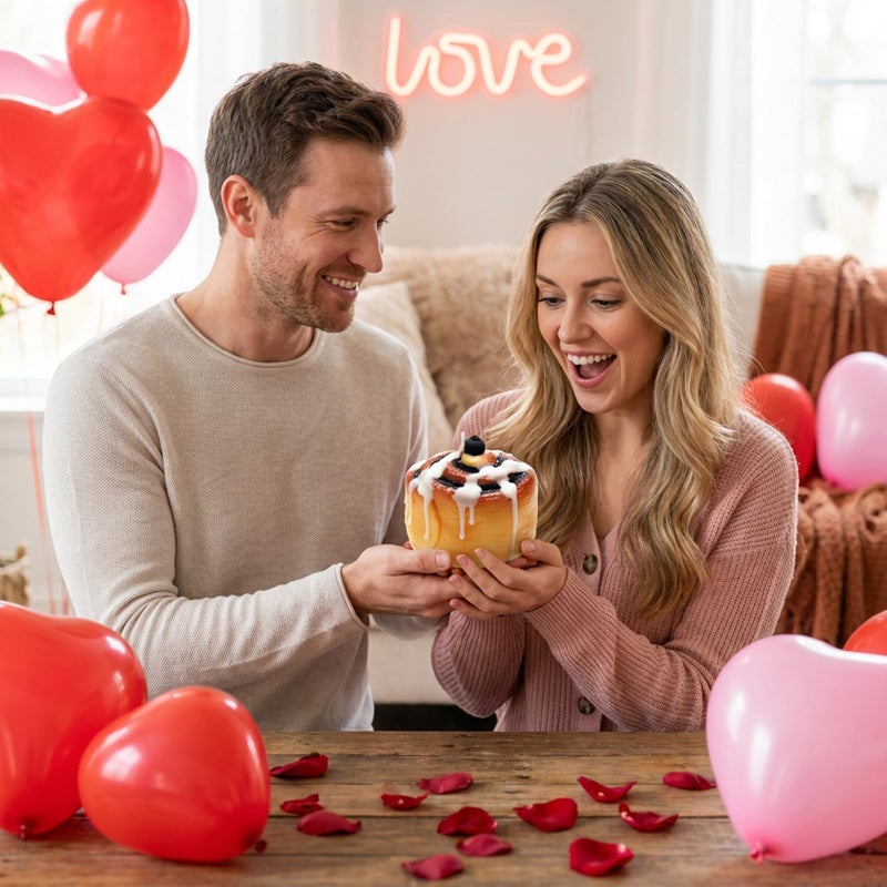 Mesiiloly Cinnamon Roll Candle Food Shaped Cinnamon Scented Candles Unique Candle Gifts for Women Men Ideal for Birthday Valentines Christmas,Home Decorations - Image 2