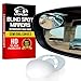 Utopicar Blind Spot Car Mirrors Semi Oval Convex Rear View HD Glass Side Car Mirror Blindspot Can Be Installed Fixed or Adjustable Pack of 2 - Image 2