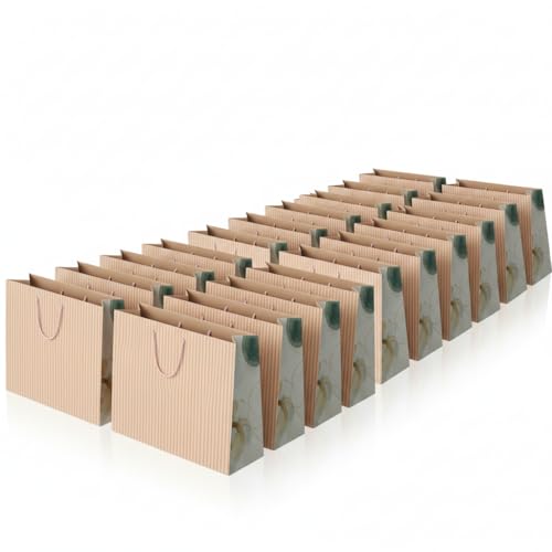 QIPS Paper Gift Bags – Pack of 20 | 220 GSM Matte | Reusable & Eco-Friendly Paper Gift Bags for Bulk Gifting (Pastel) - Image 1
