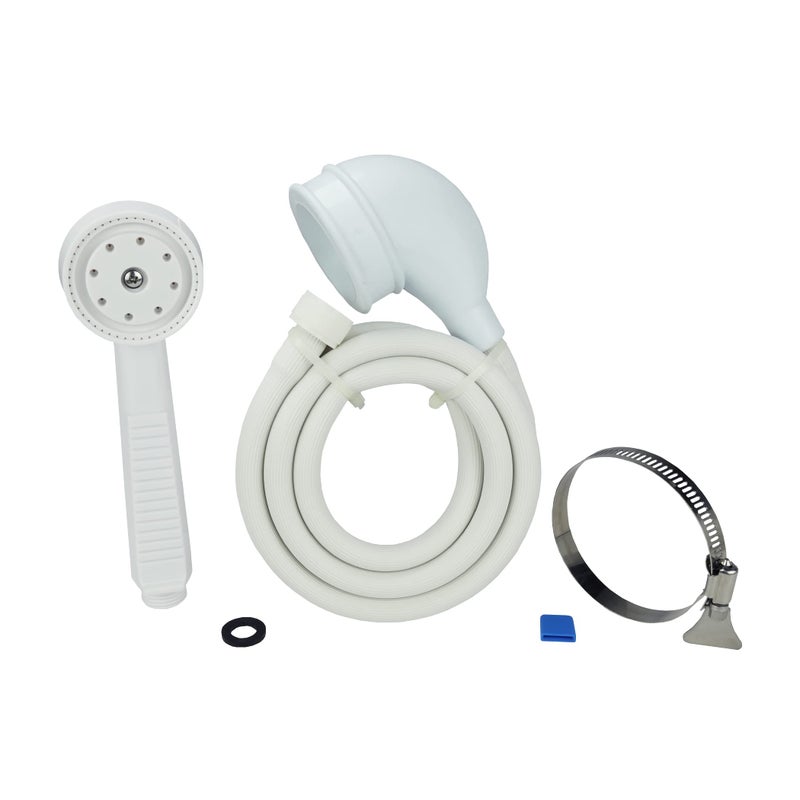 Danco 10086 VersaSpray Portable Hand Held Shower Head Sprayer Fits Bathtubs Without Diverter, 1 Pack, White - Image 4