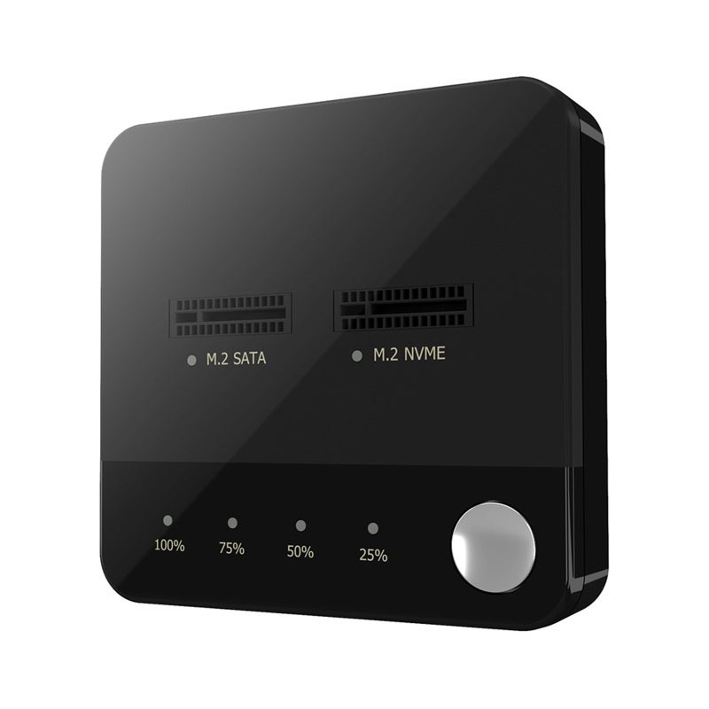 M.2 NVME/SATA Duplicator M.2 NVME/SATA SSD Cloner Dual-Bay Offline Clone Tool-Free M.2 SSD Enclosure M.2 USB C Adapter Write/Read with PC Plug and Play - Image 1
