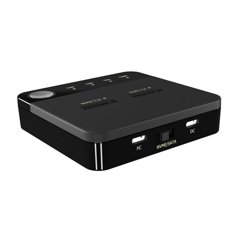 M.2 NVME/SATA Duplicator M.2 NVME/SATA SSD Cloner Dual-Bay Offline Clone Tool-Free M.2 SSD Enclosure M.2 USB C Adapter Write/Read with PC Plug and Play - Image 4