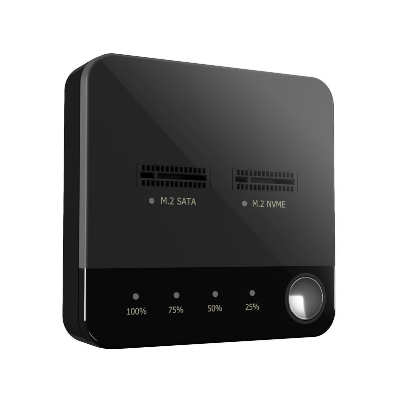 M.2 NVME/SATA Duplicator M.2 NVME/SATA SSD Cloner Dual-Bay Offline Clone Tool-Free M.2 SSD Enclosure M.2 USB C Adapter Write/Read with PC Plug and Play - Image 3