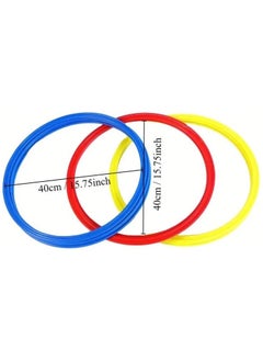 SportQ 6 Pcs Football Agility Training Rings for Coaches, Speed and Agility Training Equipment, Speed and Agility Training Equipment, Football Hoops, Sports Equipment, Plastic, Multicolor  - Image 3