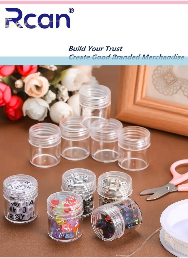 Rcan Clear Plastic Bead Storage Containers Set with 30 Pieces Storage Jars Diamond Painting Accessory Box Transparent Bottles with Lid for DIY Diamond Nail and Other Small Items 1.15 x 1 Inch  - Image 5